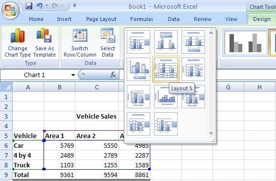 Excel Chart Layout