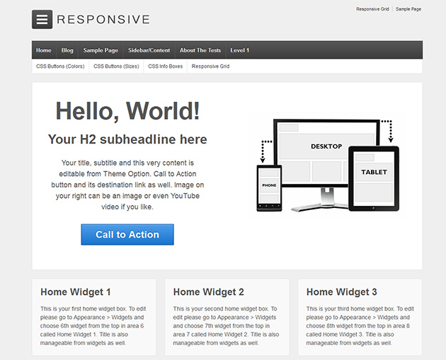 Responsive WordPress Demo
